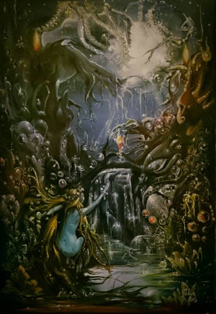 Rusalka, olej na plátně 50x70, prodejný